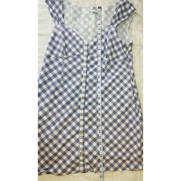 SAYLOR Hadleigh Gingham Cap Sleeve Lightweight Mini Dress SIZE XL - Picture 8 of 13